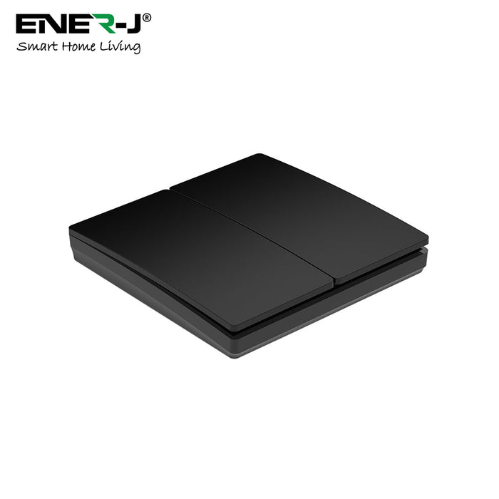 2 Gang Wireless Kinetic Switch ECO RANGE - Black