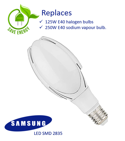 40W LED Industrial Lamp Bulb 4000k High Resistance - E27 Bulb