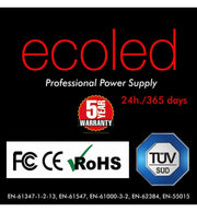 100W Ecoled Professional Power Supply 12V IP67 - STANDARD 20-30 Working Days - LED Accessories