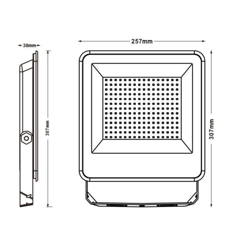 100W EVO PRO LED Floodlight with LUMILEDS Chip 3 CCT - LED Floodlight
