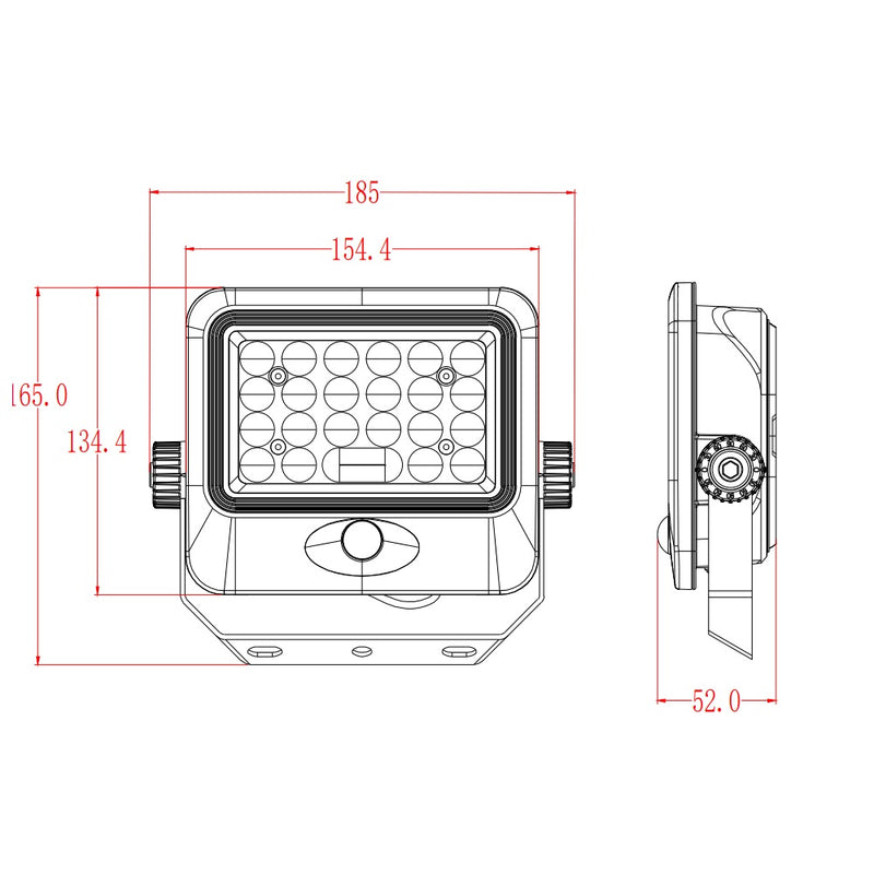 100W LED Solar Floodlight with PIR Motion Sensor 3CCT IP65