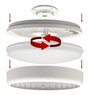 10W 15W 20W LED Ceiling Light with Radar Motion Sensor 5 CCT - Ceiling Light Fixtures - Bulkheads