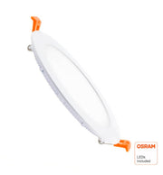 10W Round Slim LED Downlight with OSRAM Chip 3CCT Cut-out 108mm - Panels