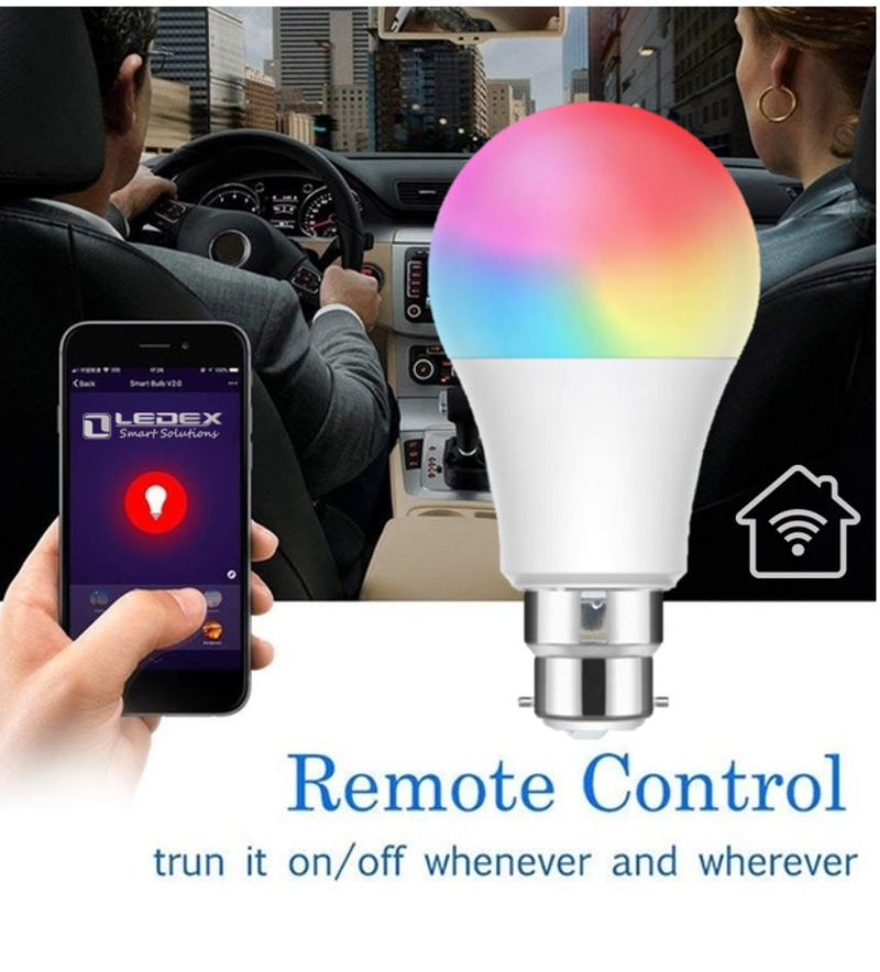 10W A60 B22 Smart LED Bulb RGB/WW/CW - B22 smart