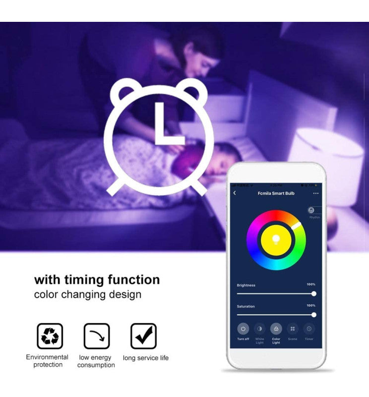 10W A60 E27 Smart LED Bulb RGB CCT - E27 Smart