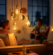 12.5W G125 E25 LED Filament Bulb Clear Glass 2200K - E27 Retro