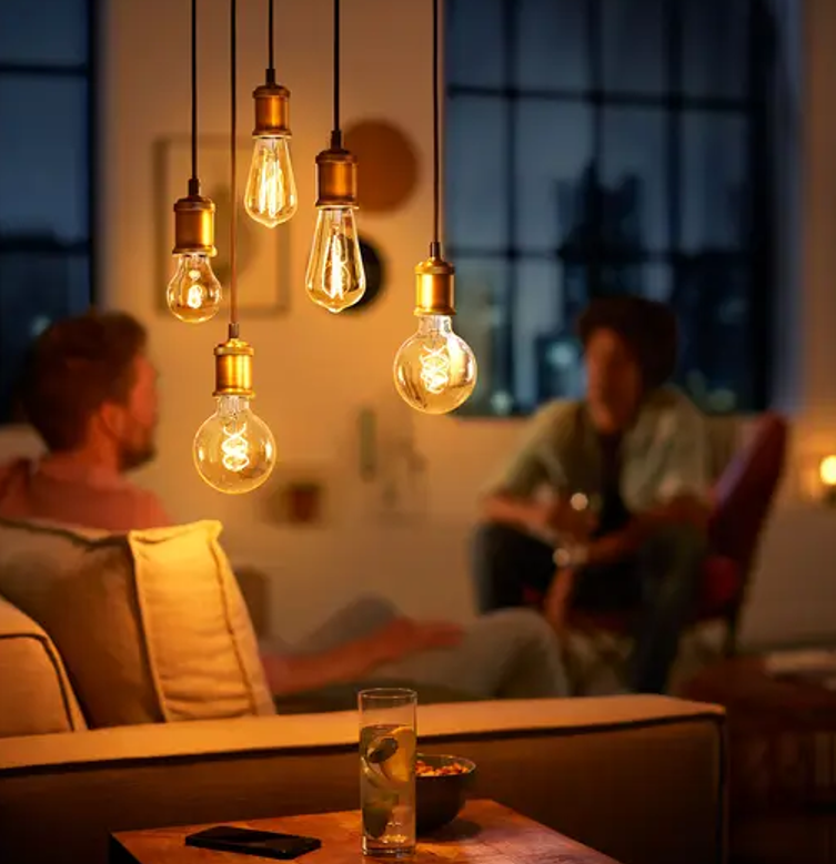 12.5W G125 E25 LED Filament Bulb Clear Glass 2200K - LED Light Bulbs - Lamps
