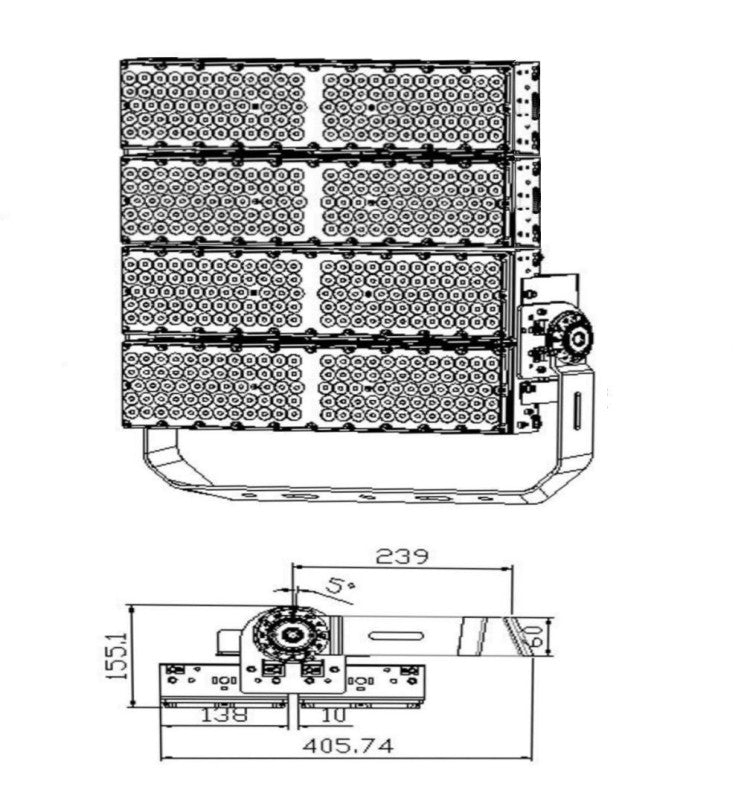 1200W LED Floodlight with PHILIPS Driver BRIDGELUX Chip 5000K - Flood & Spot Lights - Floodlights