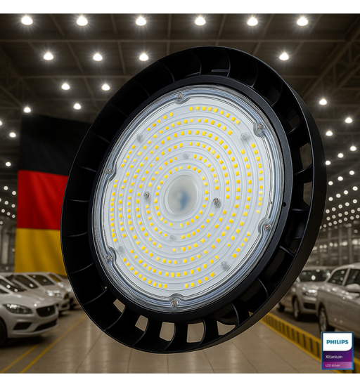 120W-100W-80W Industrial LED UFO High Bay GERMANY Philips Xitanium Driver 3CCT 1-10V Dimmable - STANDARD 20-30 Days