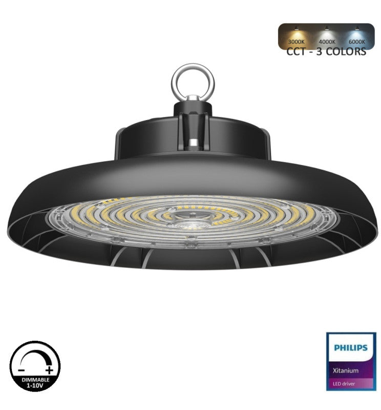 120W-100W-80W Industrial LED UFO High Bay GERMANY Philips Xitanium Driver 3CCT 1-10V Dimmable - Ceiling Light Fixtures