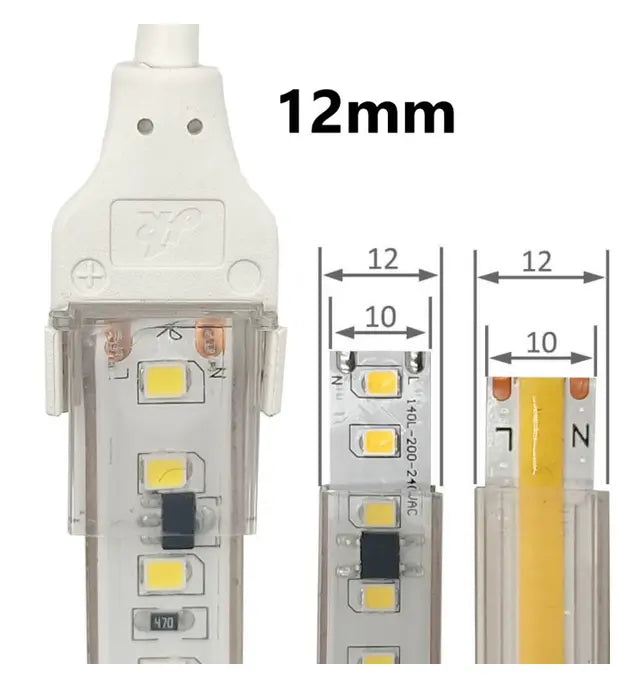 Silicone Glue & Connector Cable for 12mm COB + SMD LED Strips IP65