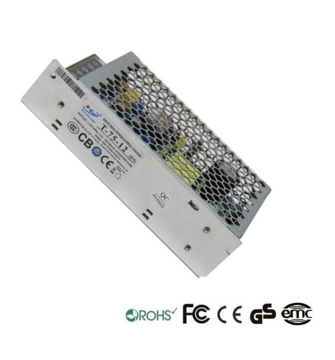 12V 75W 6.3A Power Supply - Aluminum IP20