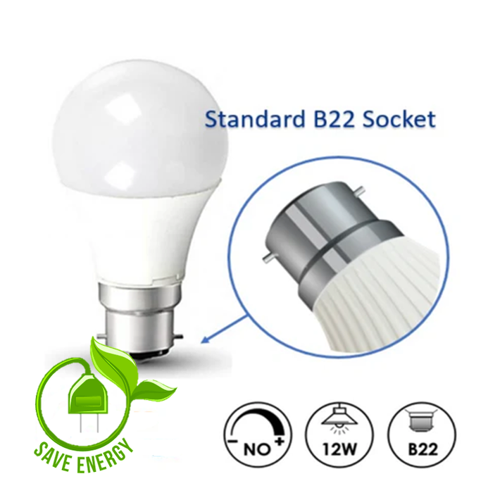 12W B22 LED Bulb 4000K - B22 Classic