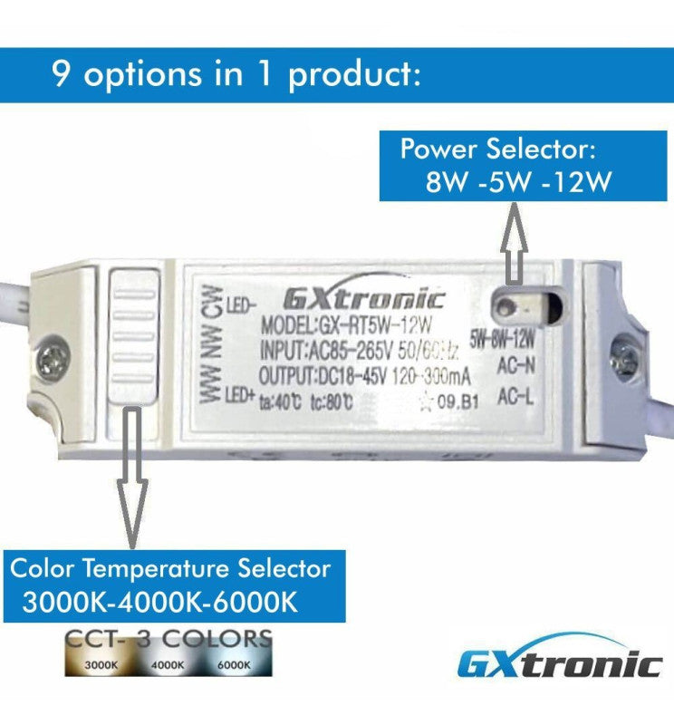 5W 8W 12W Surface Mounted Adjustable FENIX LED Spotlight 3 CCT - LED Spotlight