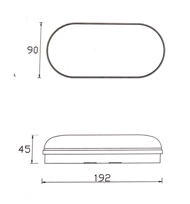 12W Oval LED Wall Light PURELIGHT for Outdoor Use