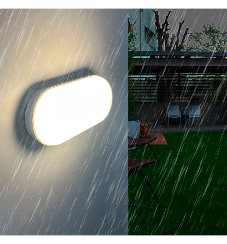 12W Oval PURELIGHT LED Wall Light IP65 - Wall Light Fixtures - Bulkheads
