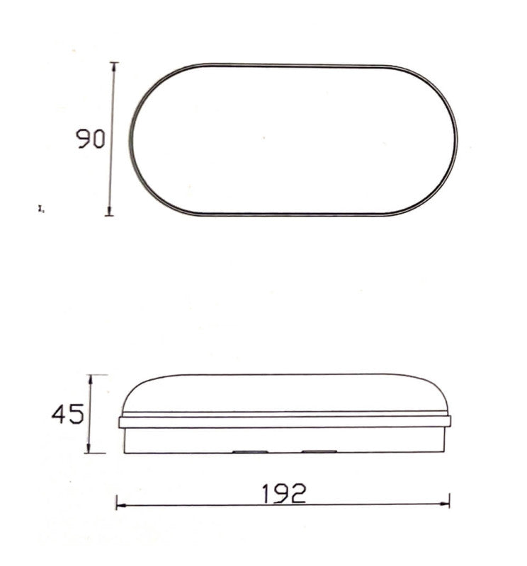12W Oval PURELIGHT LED Wall Light IP65 - Wall Light Fixtures - Bulkheads