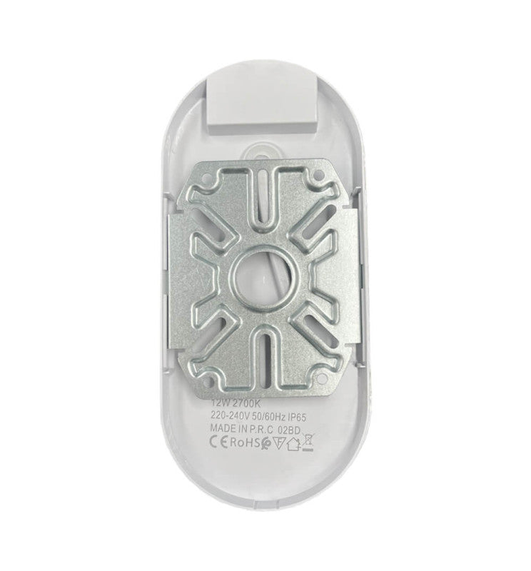 12W Oval PURELIGHT LED Wall Light IP65 - Wall Light Fixtures - Bulkheads
