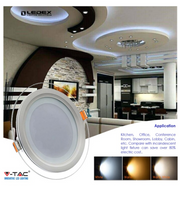 12W Ultra Slim Round LED Panel Glass 4000K - LED Panel