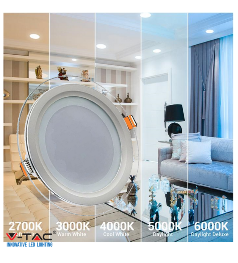 12W Recessed LED Downlight 6400K - LED Panel