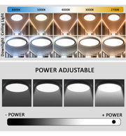 12W to 6W Adjustable Power BONN LED Downlight Black 5 CCT - Ceiling Light Fixtures - Bulkheads