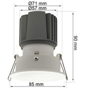 15W Round LED Downlight in Blue - Ceiling Light Fixtures - Downlights