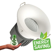 15W Round LED Downlight in White - Ceiling Light Fixtures - Downlights