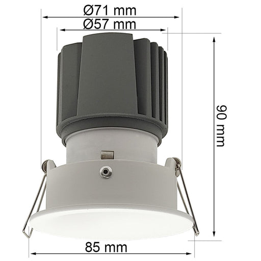 15W Round LED Downlight in White - Ceiling Light Fixtures - Downlights