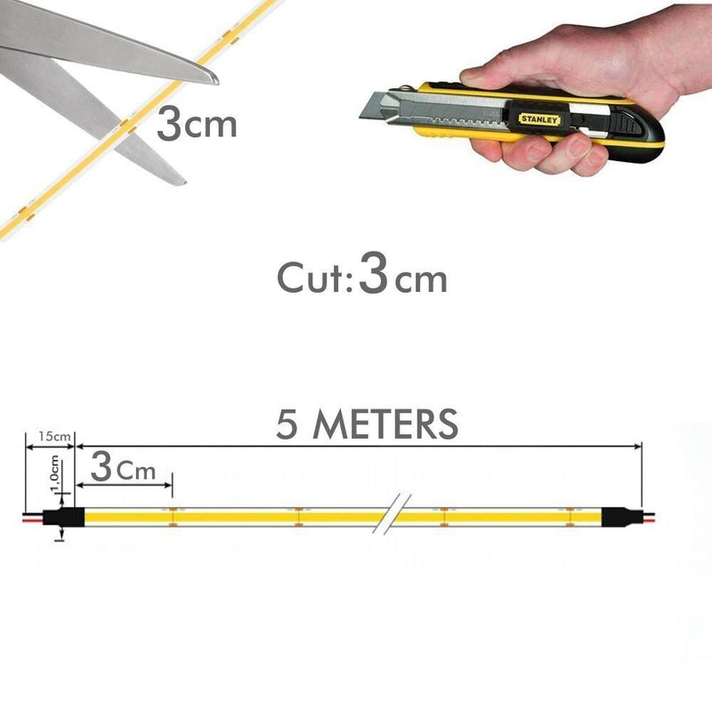 15W Self Adhesive LED Strip 5m 5700K - Light Ropes & Strings - Strip Lights