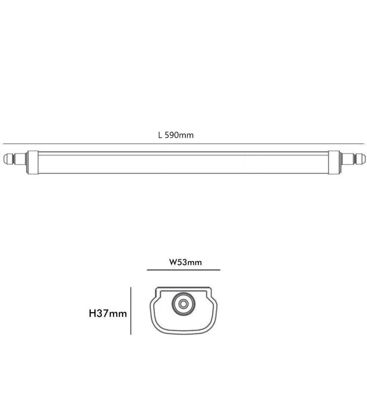 15W Tri-proof GLOWLUXE LED Batten 60cm 5700K - Lighting Fixtures - Battens