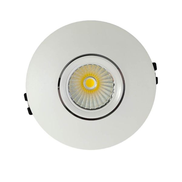15W Round LED Adjustable Downlight White 4000K - LED Downlight