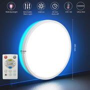 18W LED Ceiling Light with Remote Control RGB CCT - LED ceiling lighting