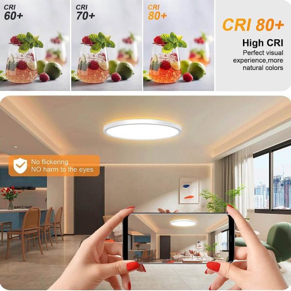 18W LED Ceiling Light RGB+CCT with Remote Control