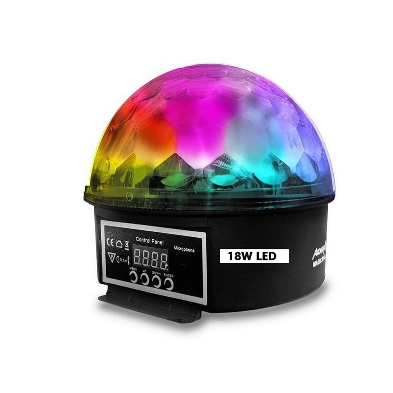 18W Portable Multi Colour LED Disco Light with DMX Controller - Special Effects Lighting - Decorative Lighting