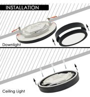 18W to 12W Adjustable Power BONN LED Downlight Black 5 CCT - Ceiling Light Fixtures - Bulkheads