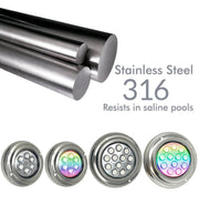 18W Underwater LED Light 12V DC IP68 Stainless Steel RGB - Floating & Submersible Lights - Floodlights