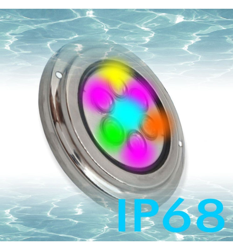 18W Underwater LED Light 12V DC IP68 Stainless Steel RGB - Floating & Submersible Lights - Floodlights