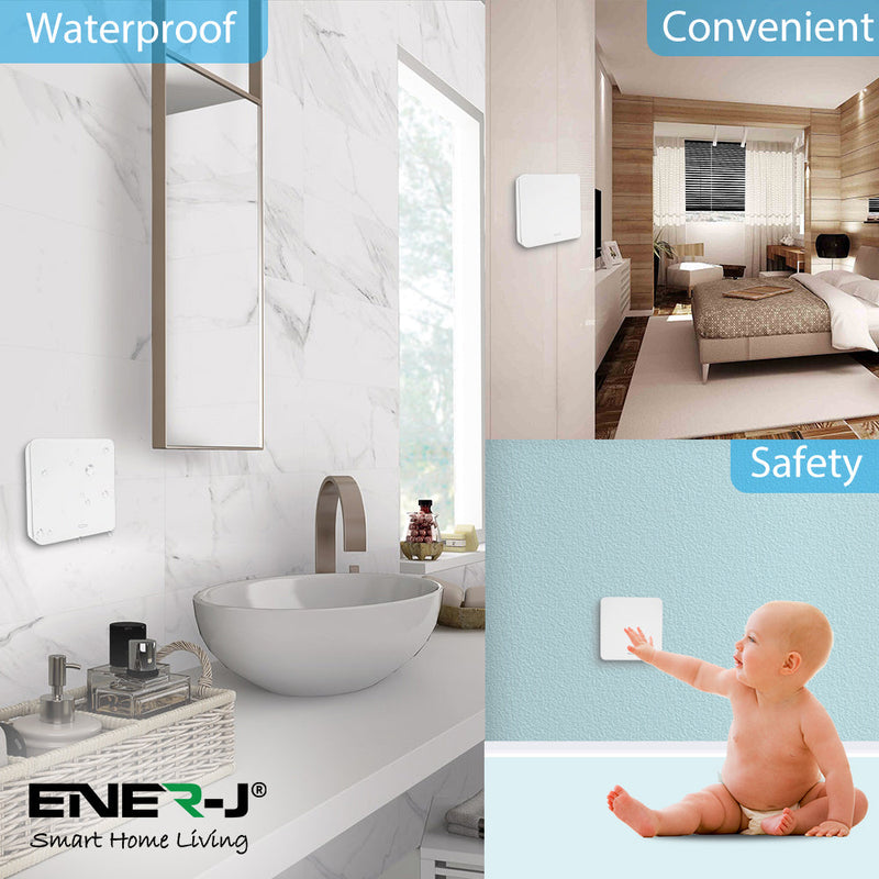 2 Gang Wireless Kinetic Switch ECO RANGE - White