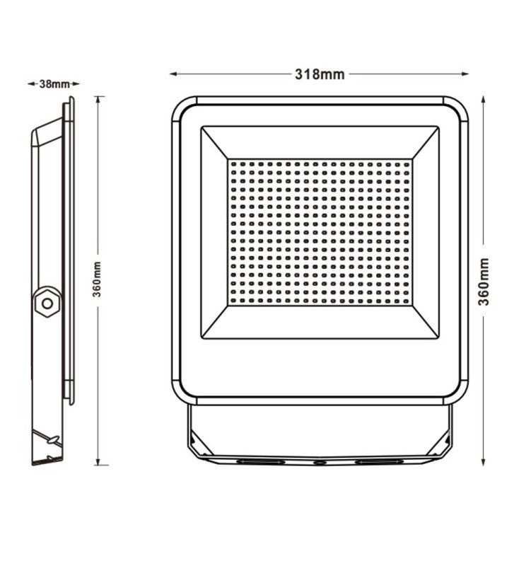 200W EVO PRO LED Floodlight with LUMILEDS Chips CCT - Flood & Spot Lights - Floodlights