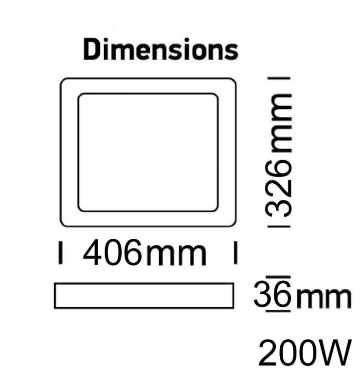 200W New ACTION LED Floodlight 4000K