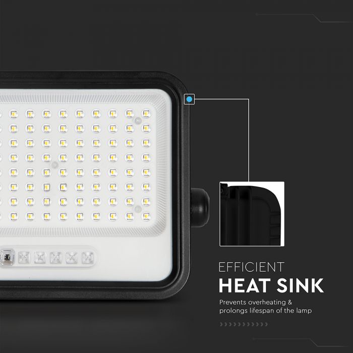 200W LED Solar Floodlight with Battery Indicator 7CCT IP65 - Flood & Spot Lights - Solar Lighting