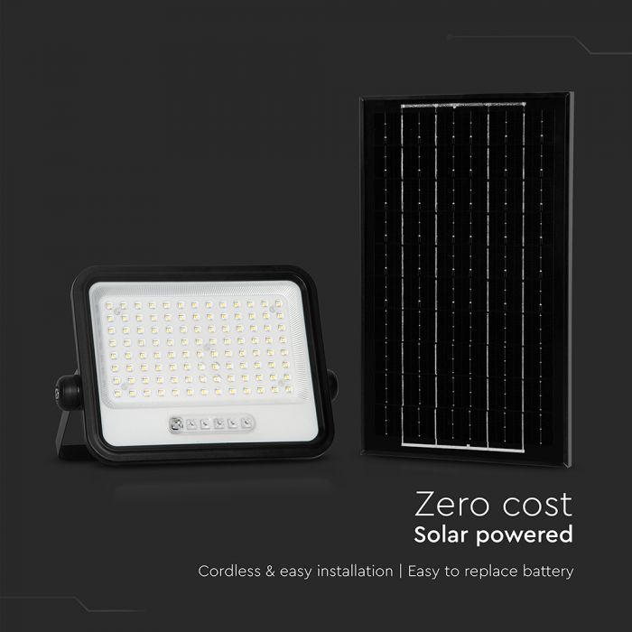 200W LED Solar Floodlight with Battery Indicator 7CCT IP65 - Flood & Spot Lights - Solar Lighting