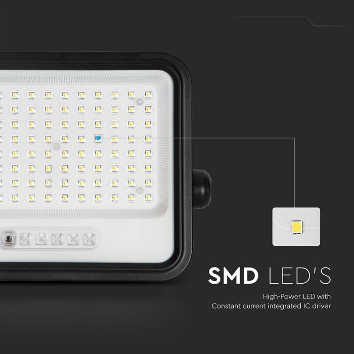 200W LED Solar Floodlight with Battery Indicator 7CCT IP65 - Flood & Spot Lights - Solar Lighting