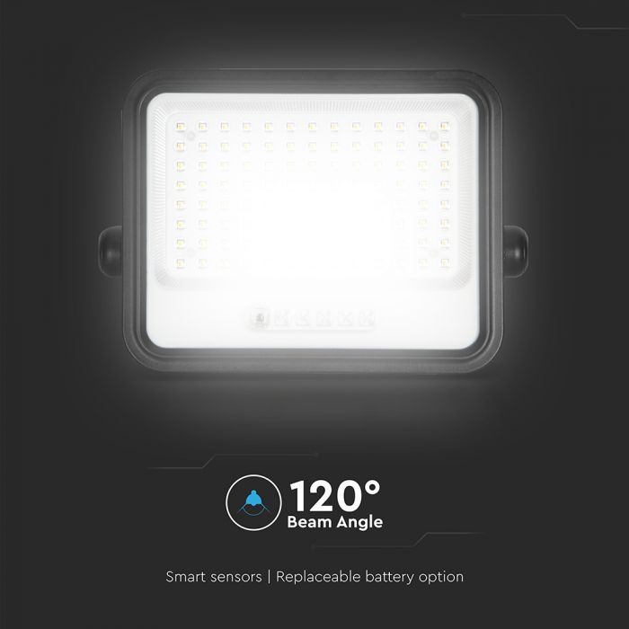 200W LED Solar Floodlight with Battery Indicator 7CCT IP65