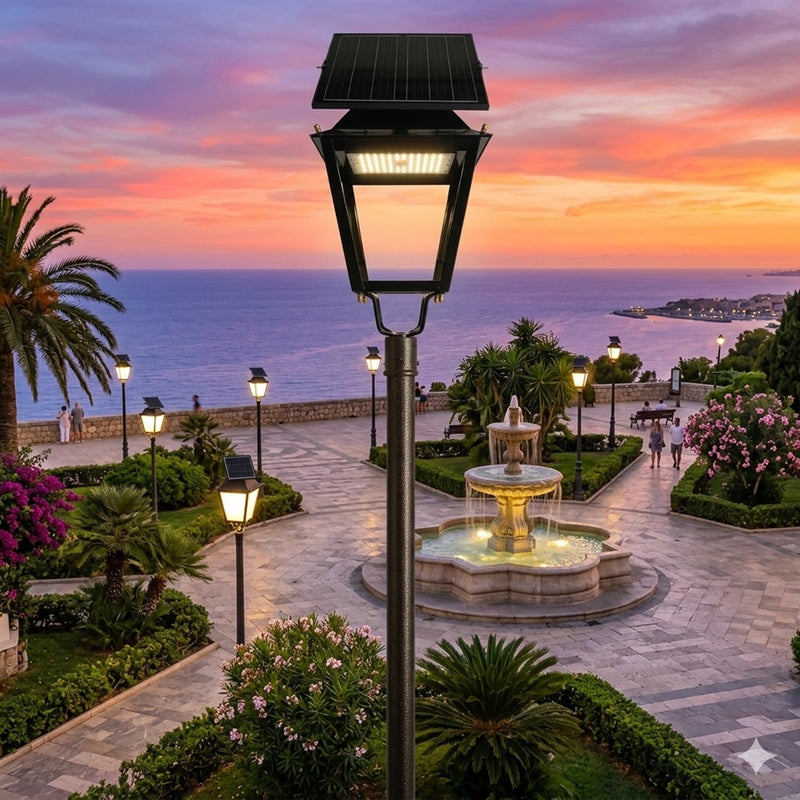 200W Solar Street Light VILLA with Photosensor & Motion Sensor 3CCT - Landscape Pathway Lighting - Street Lights