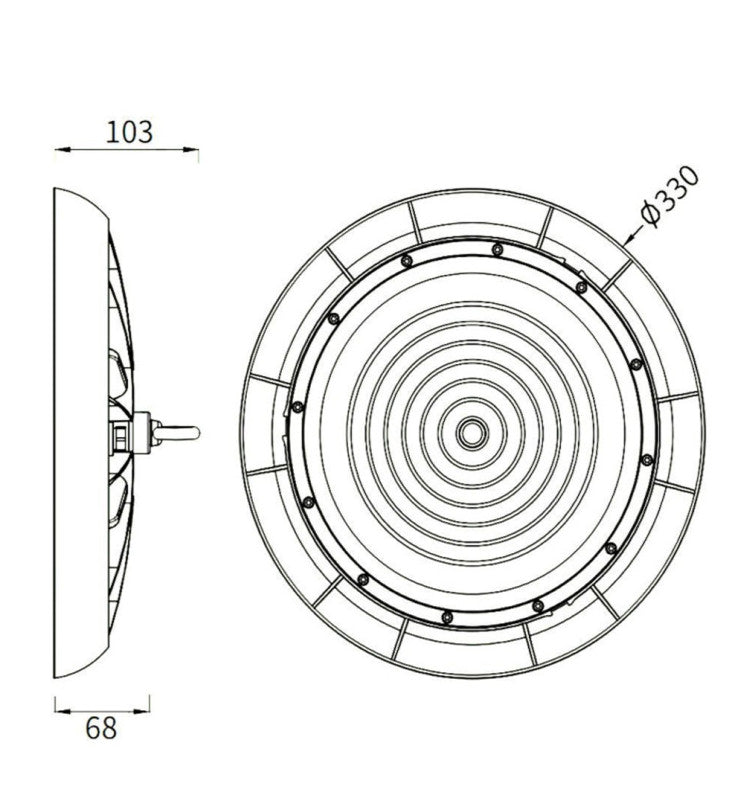 200W NEW TITAN LED UFO High Bay Light CCT