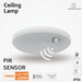 20W Outdoor LED Ceiling Light with Motion Sensor 4000K - LED ceiling