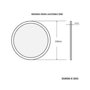 20W Adjustable Slim LED Downlight 4000K - Ceiling Light Fixtures - Downlights