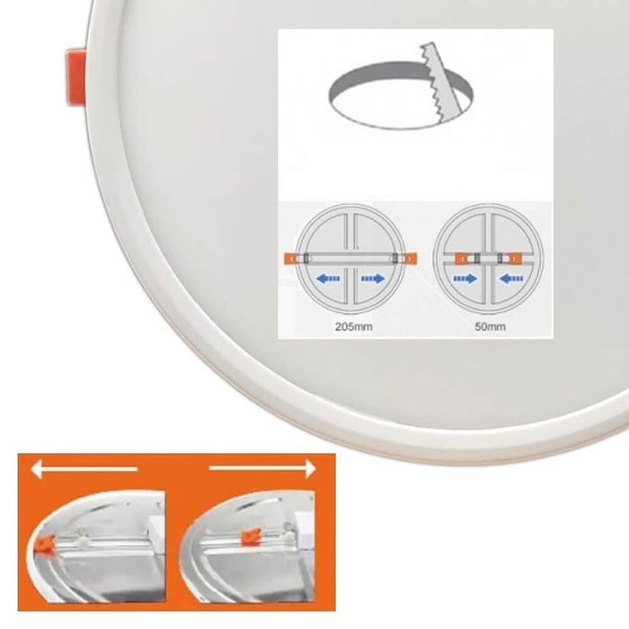 20W Adjustable Cut-Out Slim LED Downlight with OSRAM Chip 4000K - LED