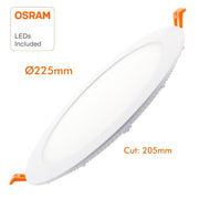 20W Slim Round Recessed LED Downlight with OSRAM Chip 3000K - LED Downlight
